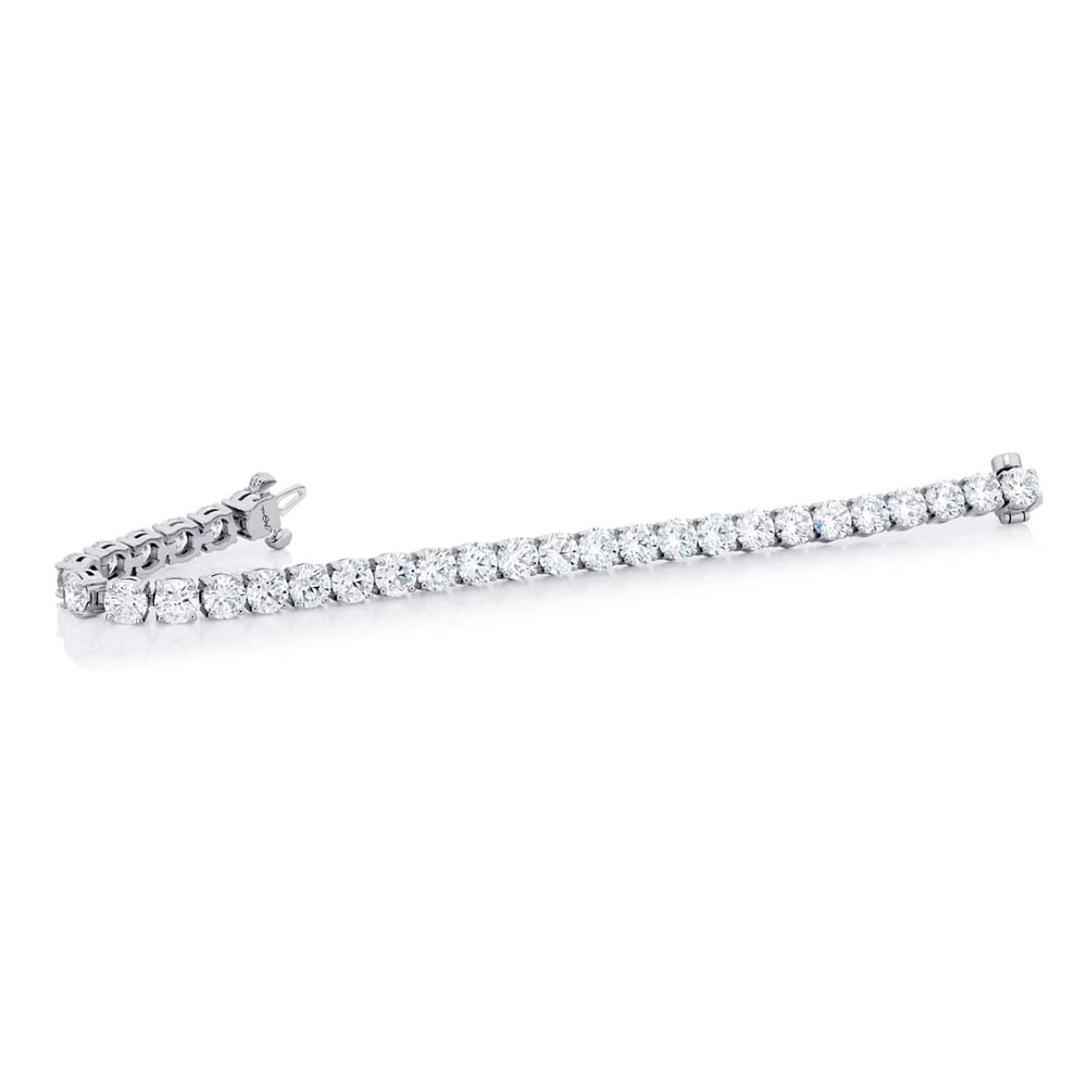 Platinum Round Diamond Certified Bracelet