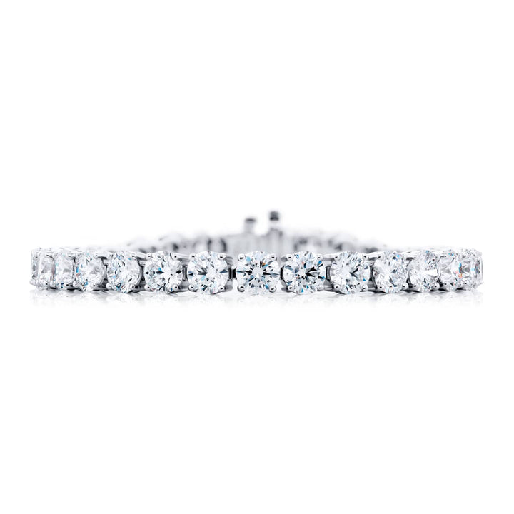 Platinum Round Diamond Certified Bracelet