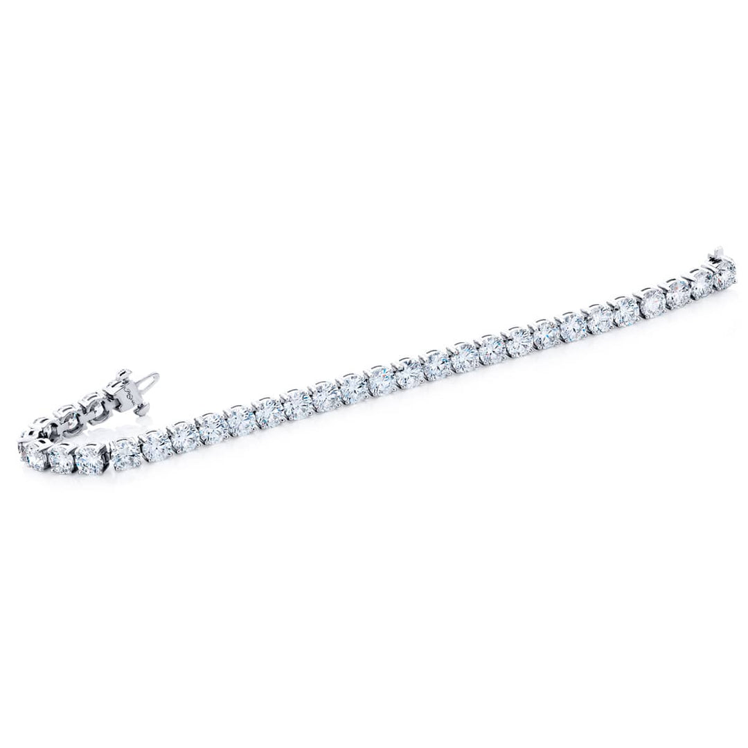 Platinum Round Diamond Certified Bracelet