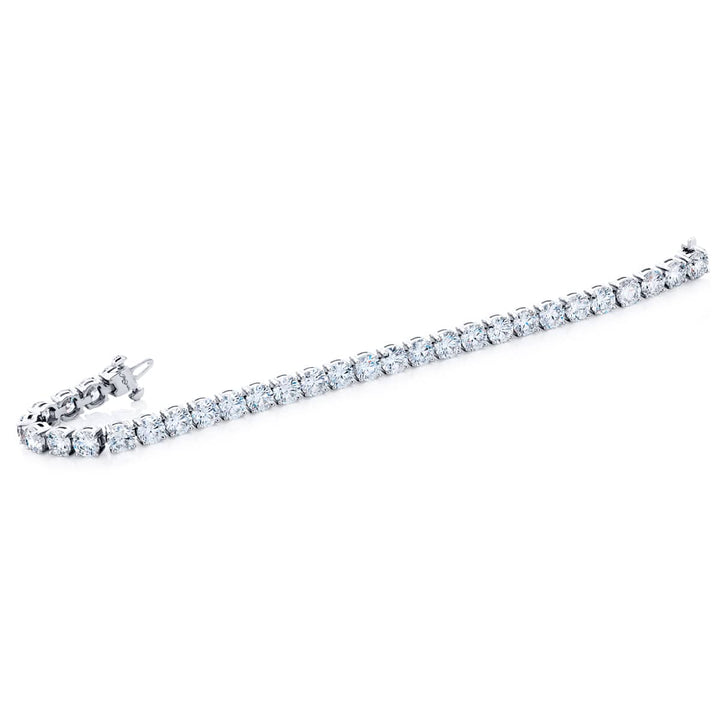 Platinum Round Diamond Certified Bracelet
