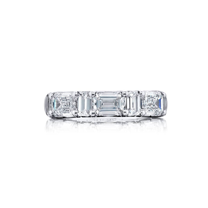 Classic East-West Alternating Emerald-Cut Diamond Band