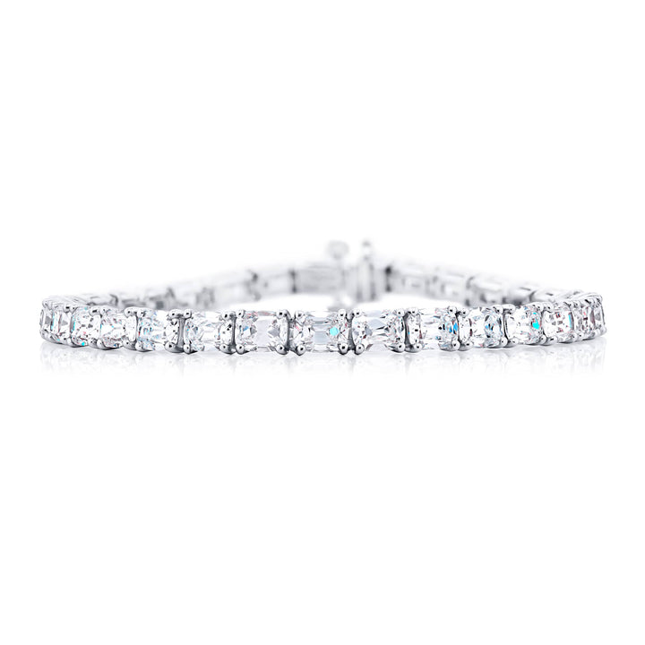 Platinum Vintage Cushion-Cut Diamond Bracelet