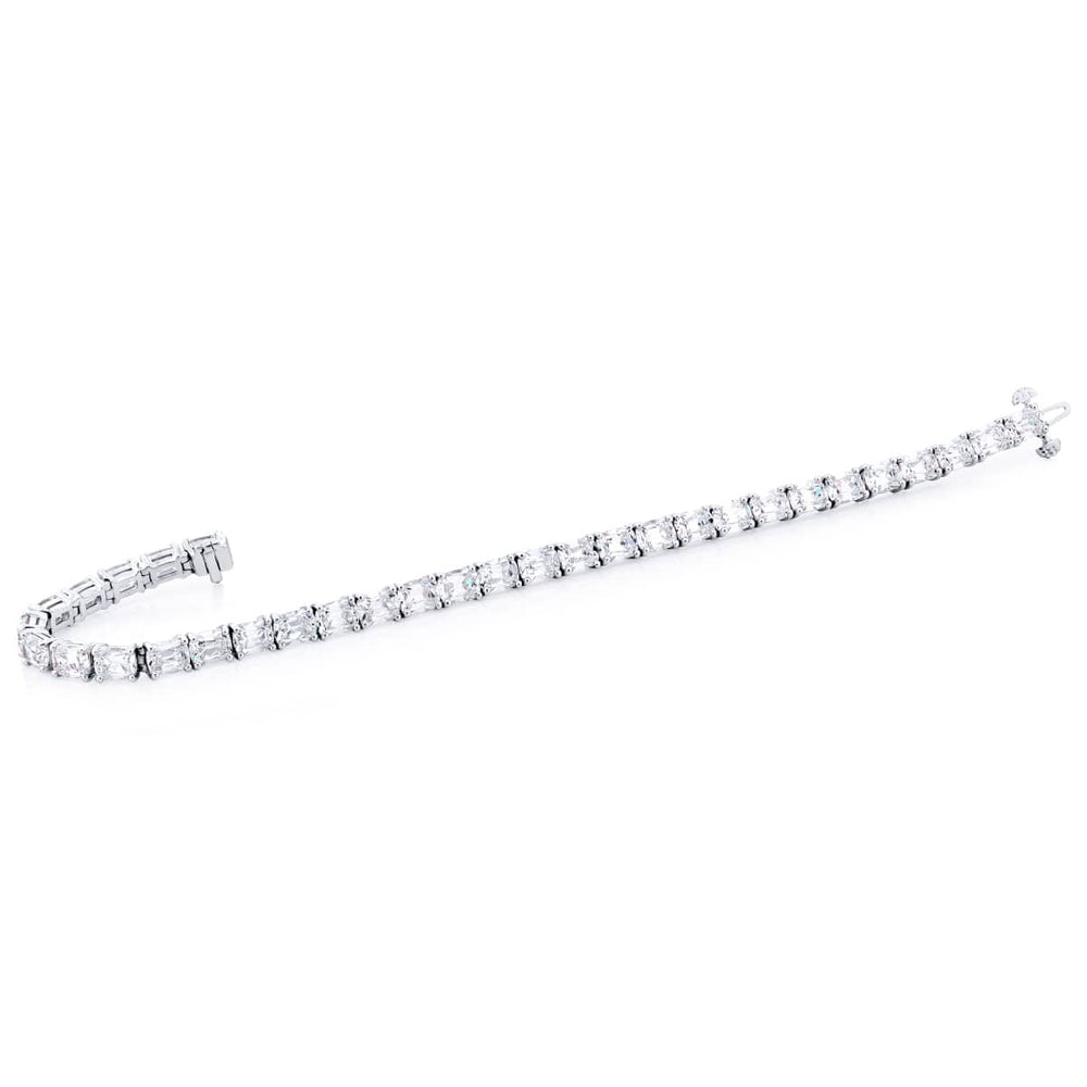 Platinum Vintage Cushion-Cut Diamond Bracelet