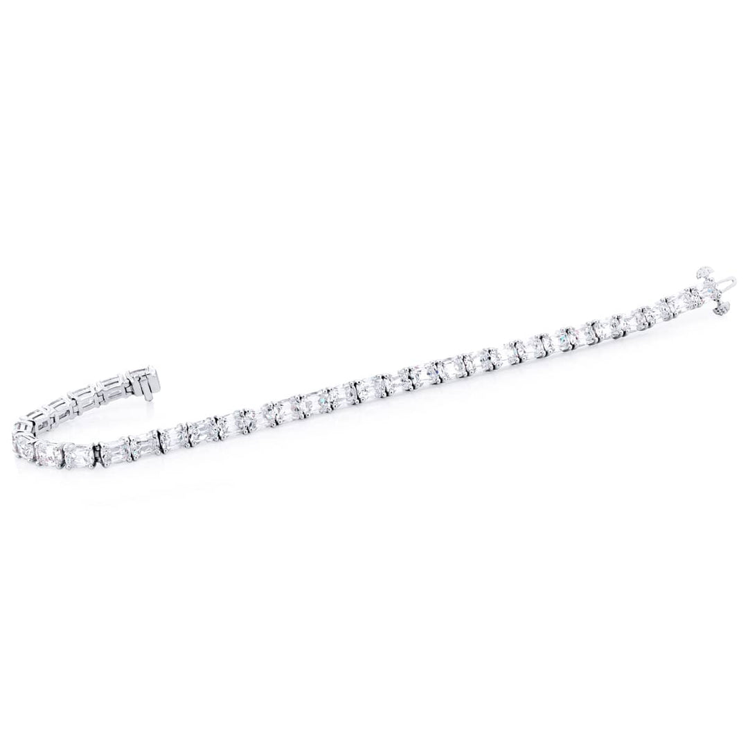 Platinum Vintage Cushion-Cut Diamond Bracelet