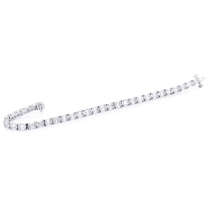 Platinum Vintage Cushion-Cut Diamond Bracelet