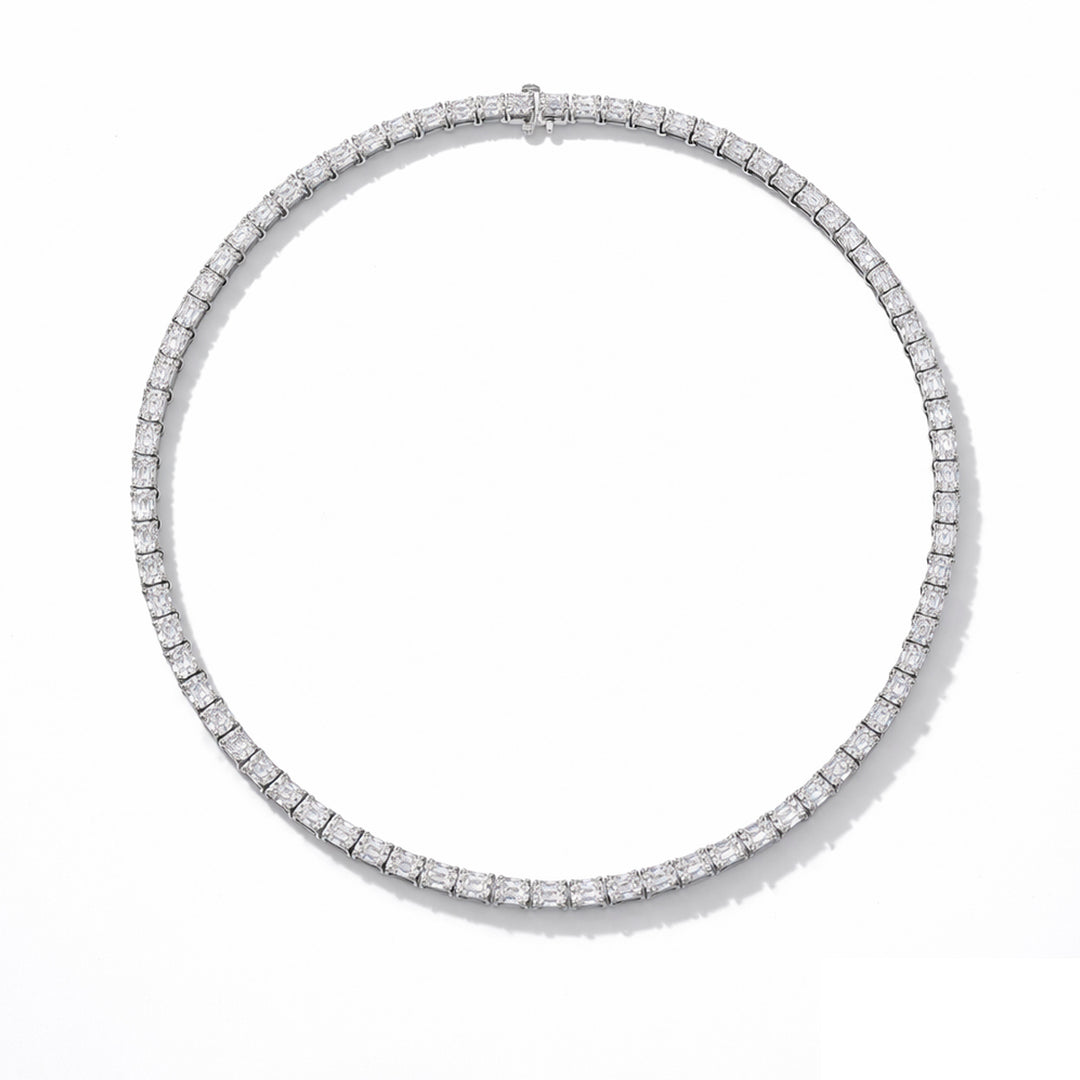Platinum Vintage Cushion-Cut Diamond Necklace