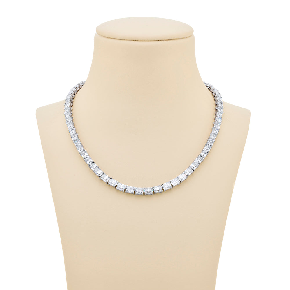 Platinum Vintage Cushion-Cut Diamond Necklace
