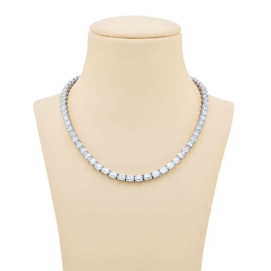 Platinum Vintage Cushion-Cut Diamond Necklace