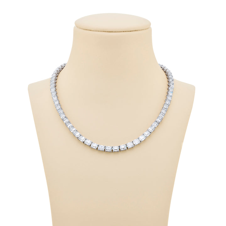 Platinum Vintage Cushion-Cut Diamond Necklace