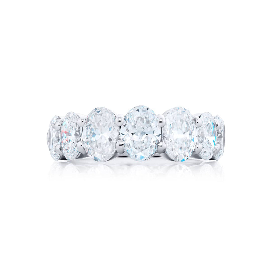 Platinum Oval Diamond Certified Band