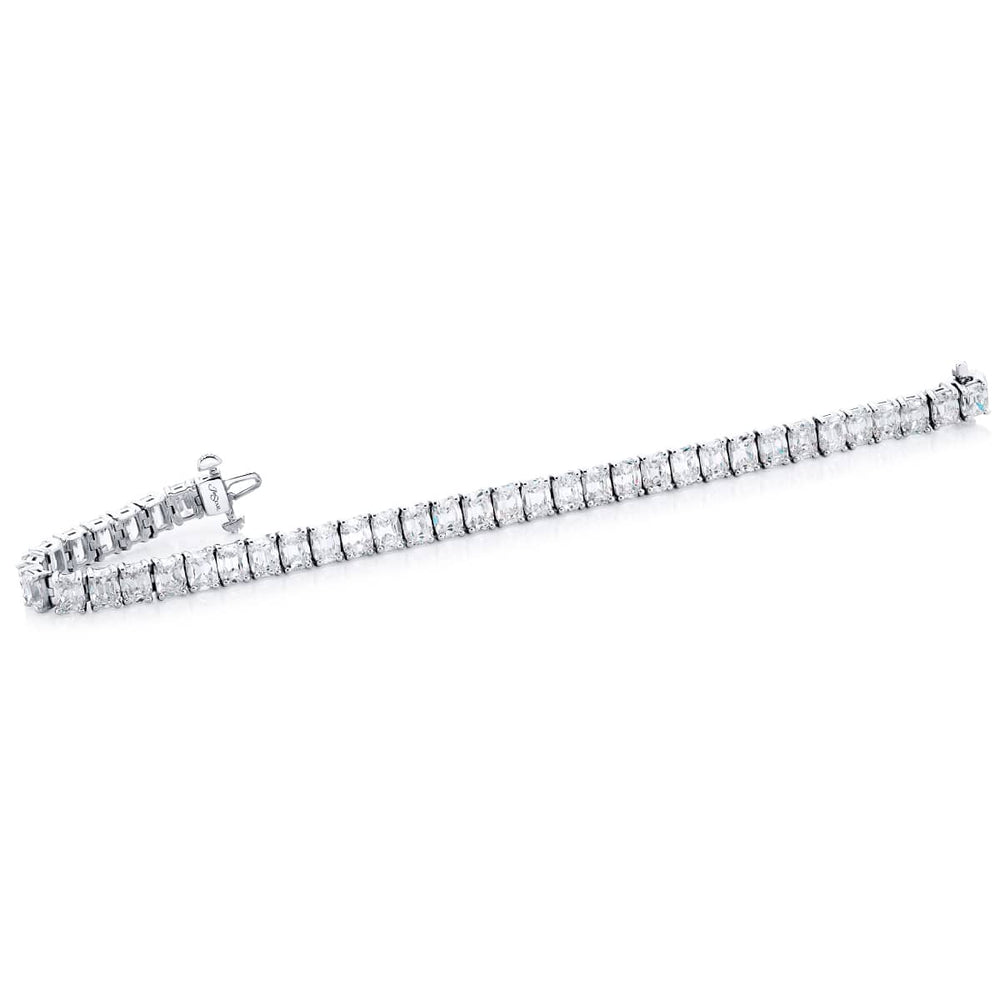 Platinum Vintage Cushion-Cut Diamond Bracelet
