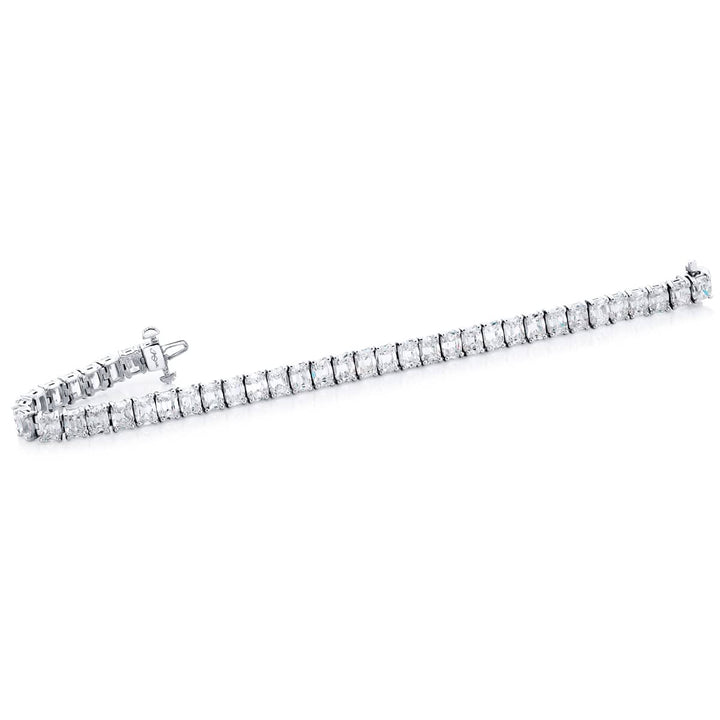 Platinum Vintage Cushion-Cut Diamond Bracelet