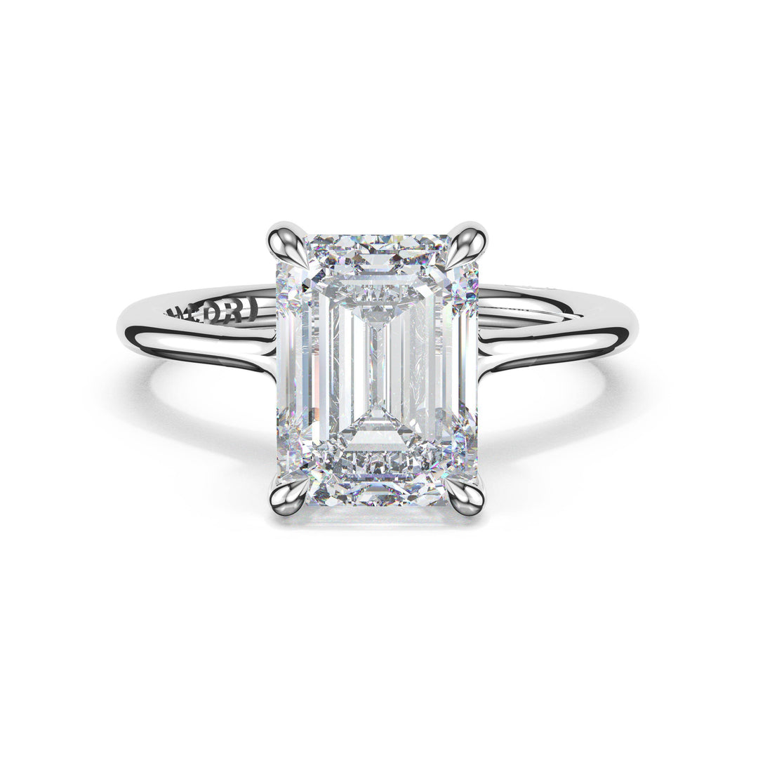 Emerald Solitaire Engagement Ring