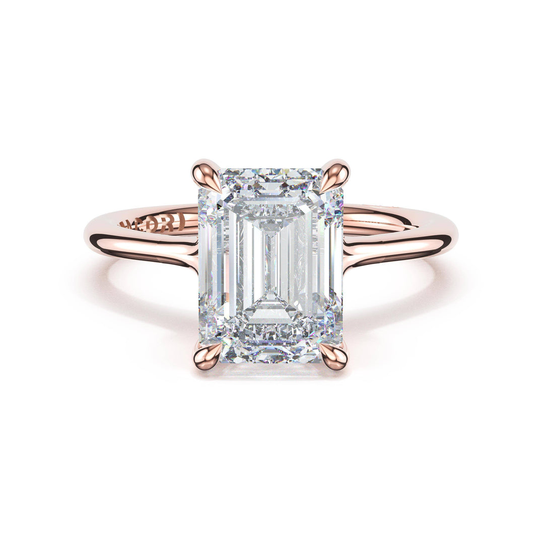Emerald Solitaire Engagement Ring