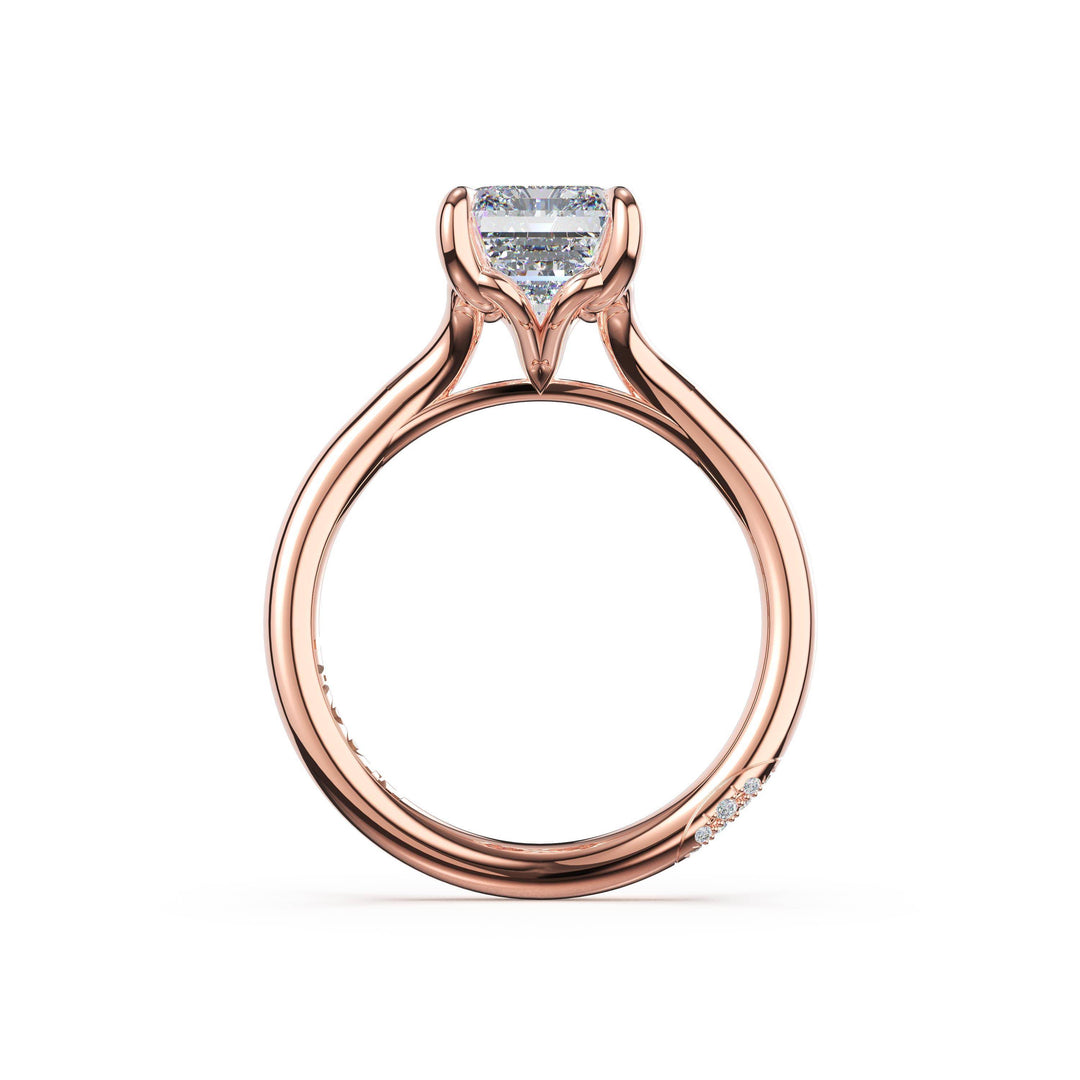 Emerald Solitaire Engagement Ring