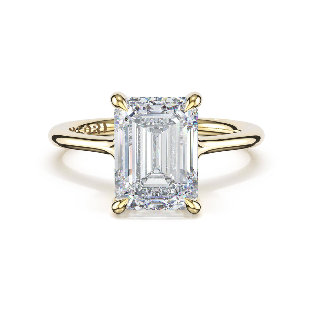 Emerald Solitaire Engagement Ring