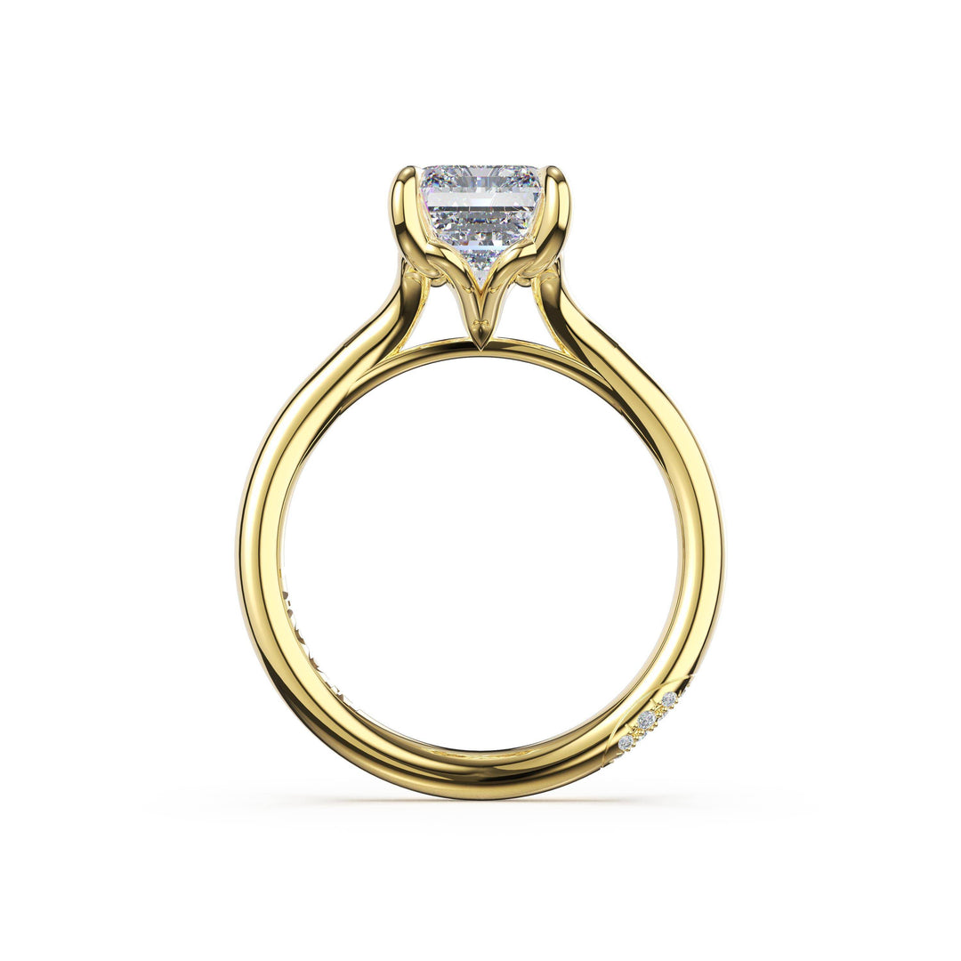 Emerald Solitaire Engagement Ring