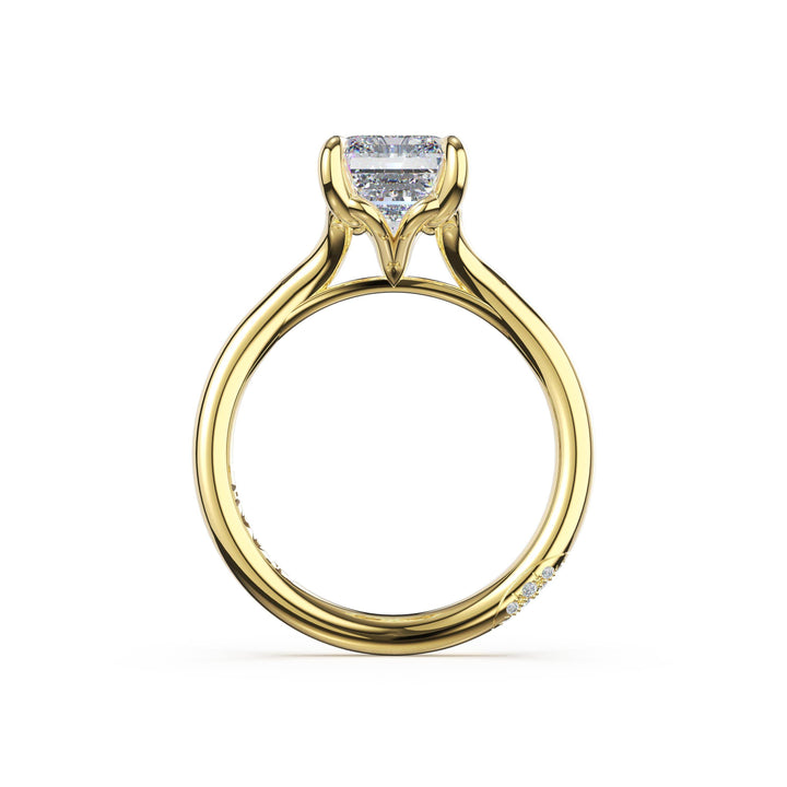 Emerald Solitaire Engagement Ring