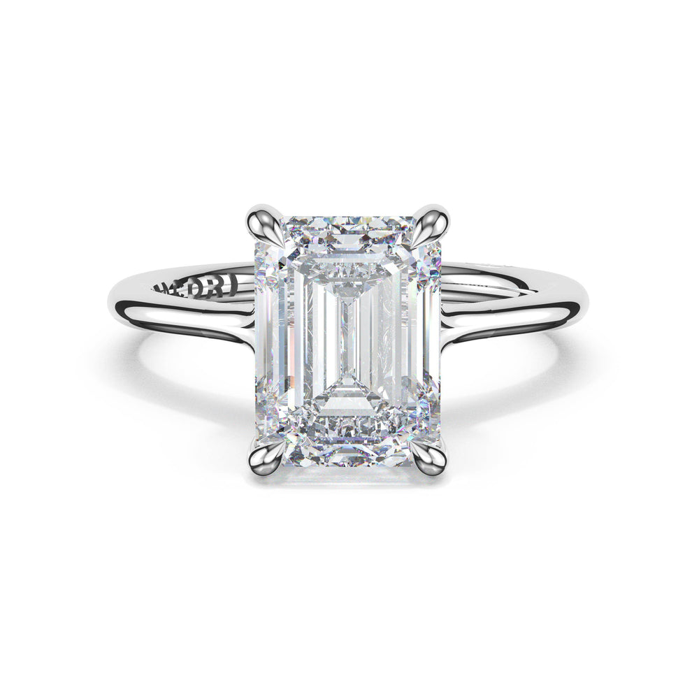 Emerald Solitaire Engagement Ring
