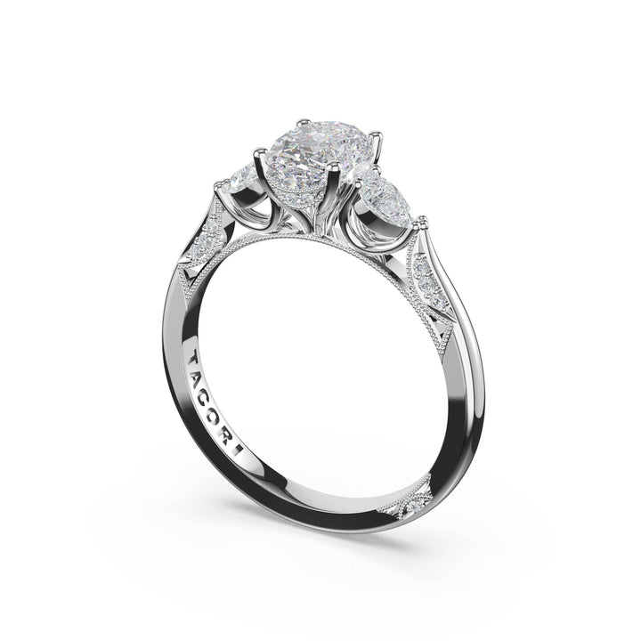 Oval 3-Stone Engagement Ring