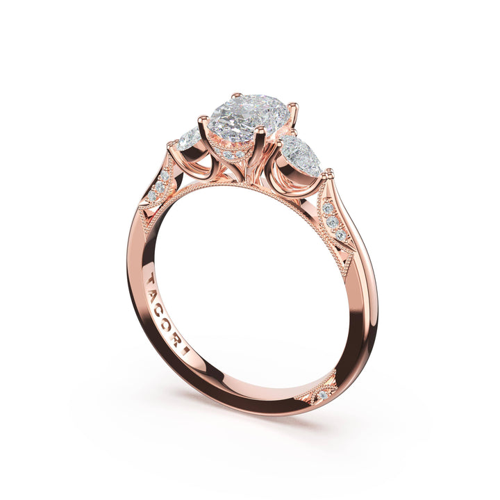 Oval 3-Stone Engagement Ring