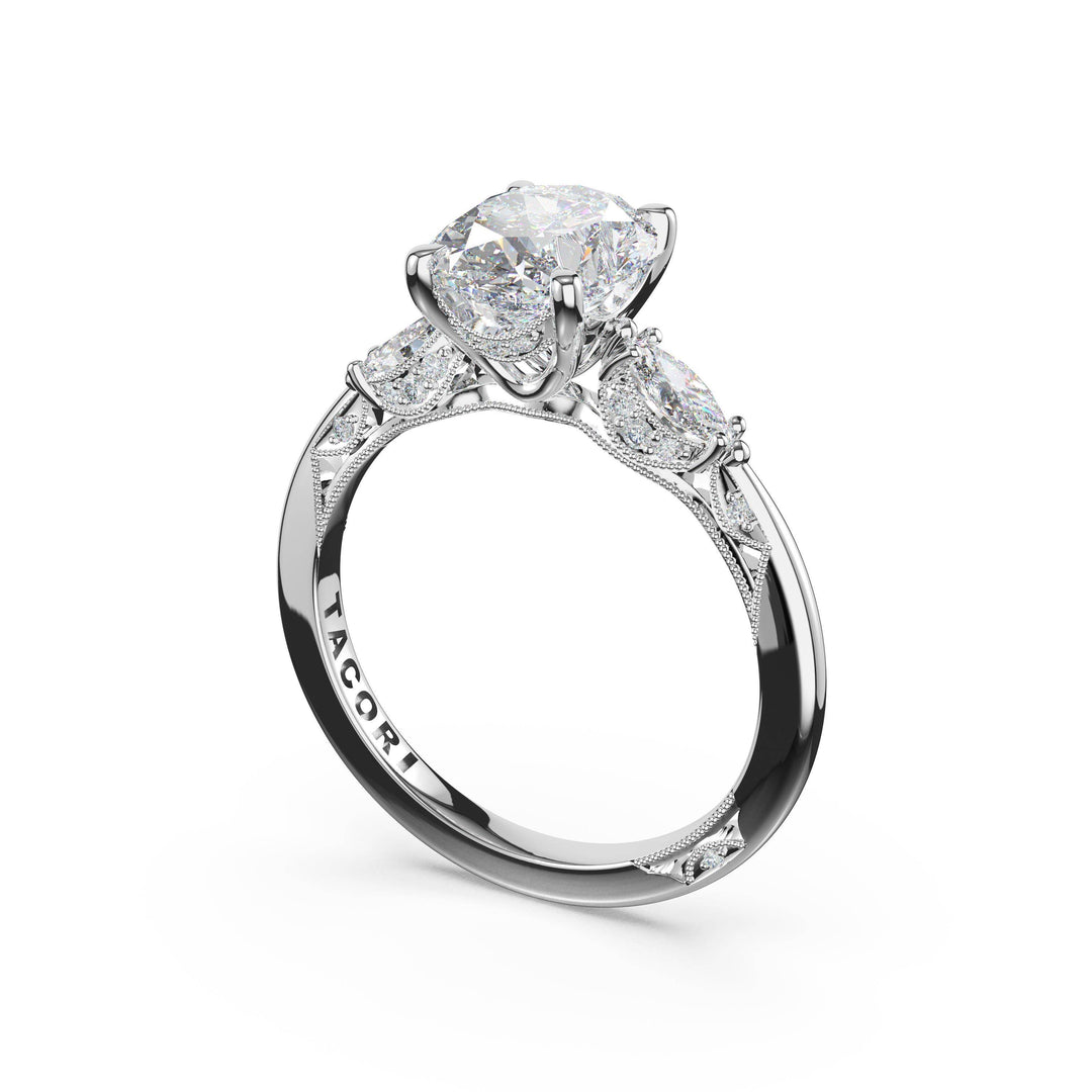 Oval 3-Stone Engagement Ring