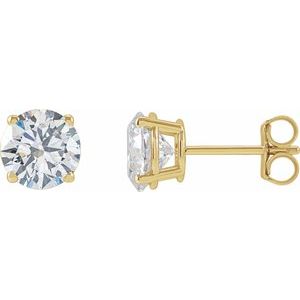 Lab Grown Diamond Stud Earrings - 2 Carat Total Weight