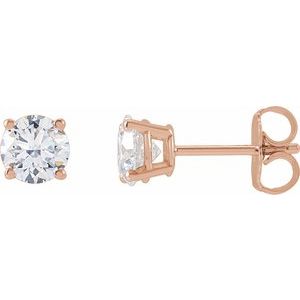 Lab Grown Diamond Stud Earrings - 1 1/4 Carat Total Weight
