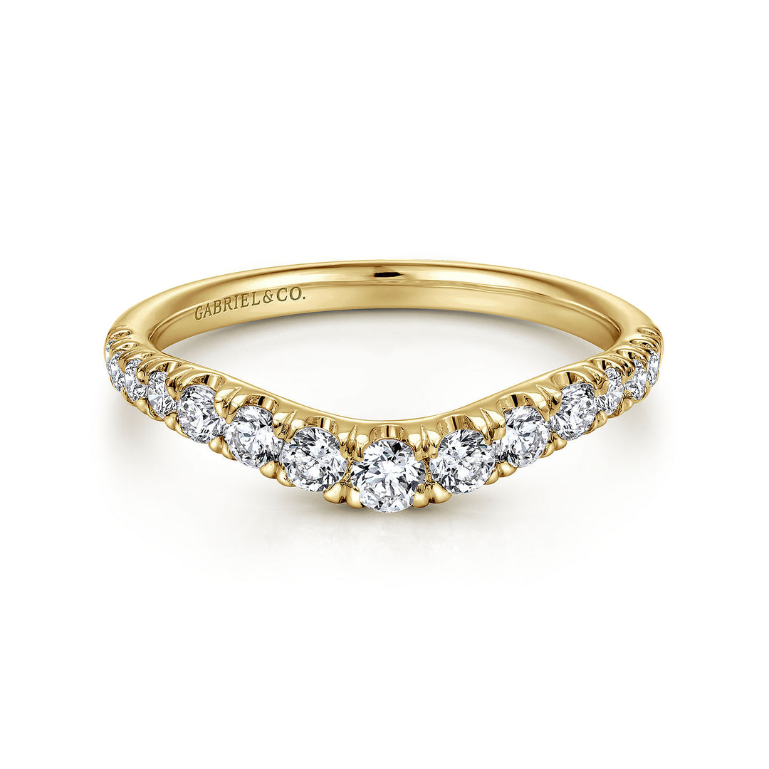 Gabriel & Co. AN10958Y44JJ 14K Yellow Gold Diamond Anniversary Band
