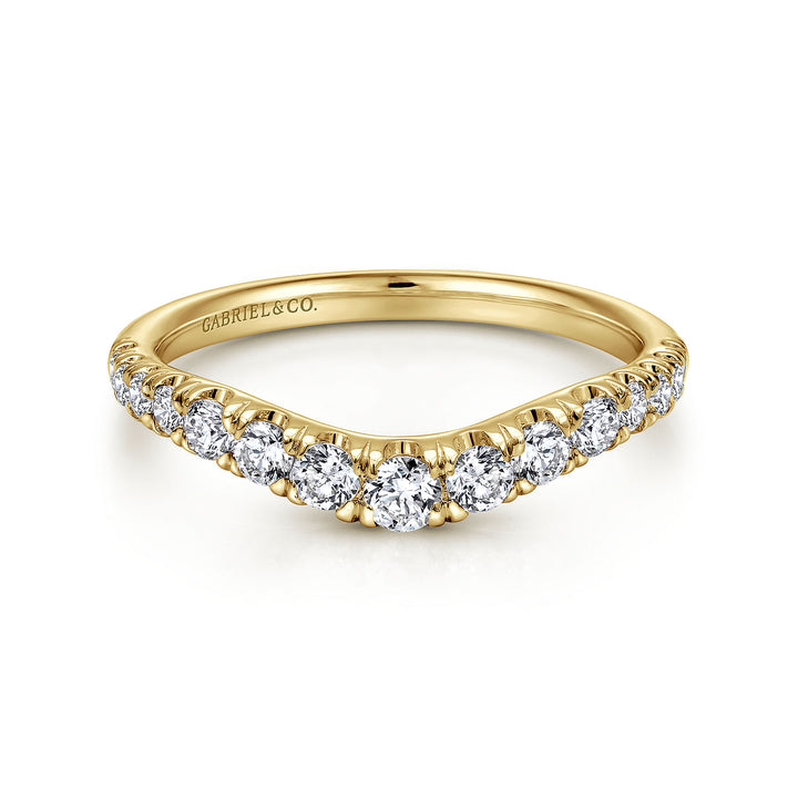 Gabriel & Co. AN10958Y44JJ 14K Yellow Gold Diamond Anniversary Band