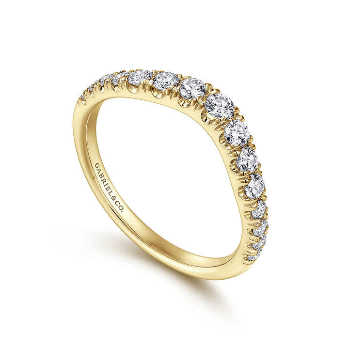 Gabriel & Co. AN10958Y44JJ 14K Yellow Gold Diamond Anniversary Band