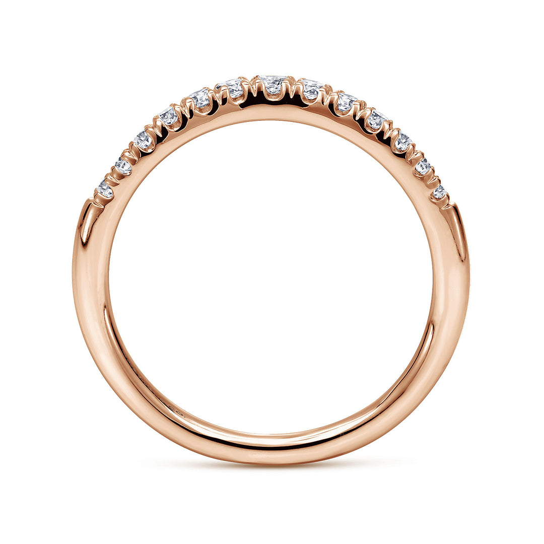 Gabriel & Co. AN10963K44JJ 14K Rose Gold Diamond Anniversary Band