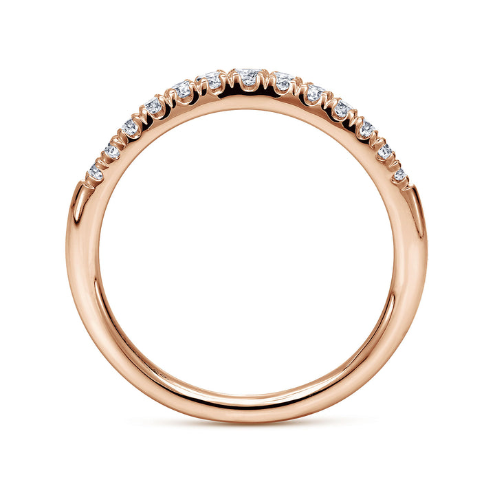 Gabriel & Co. AN10963K44JJ 14K Rose Gold Diamond Anniversary Band