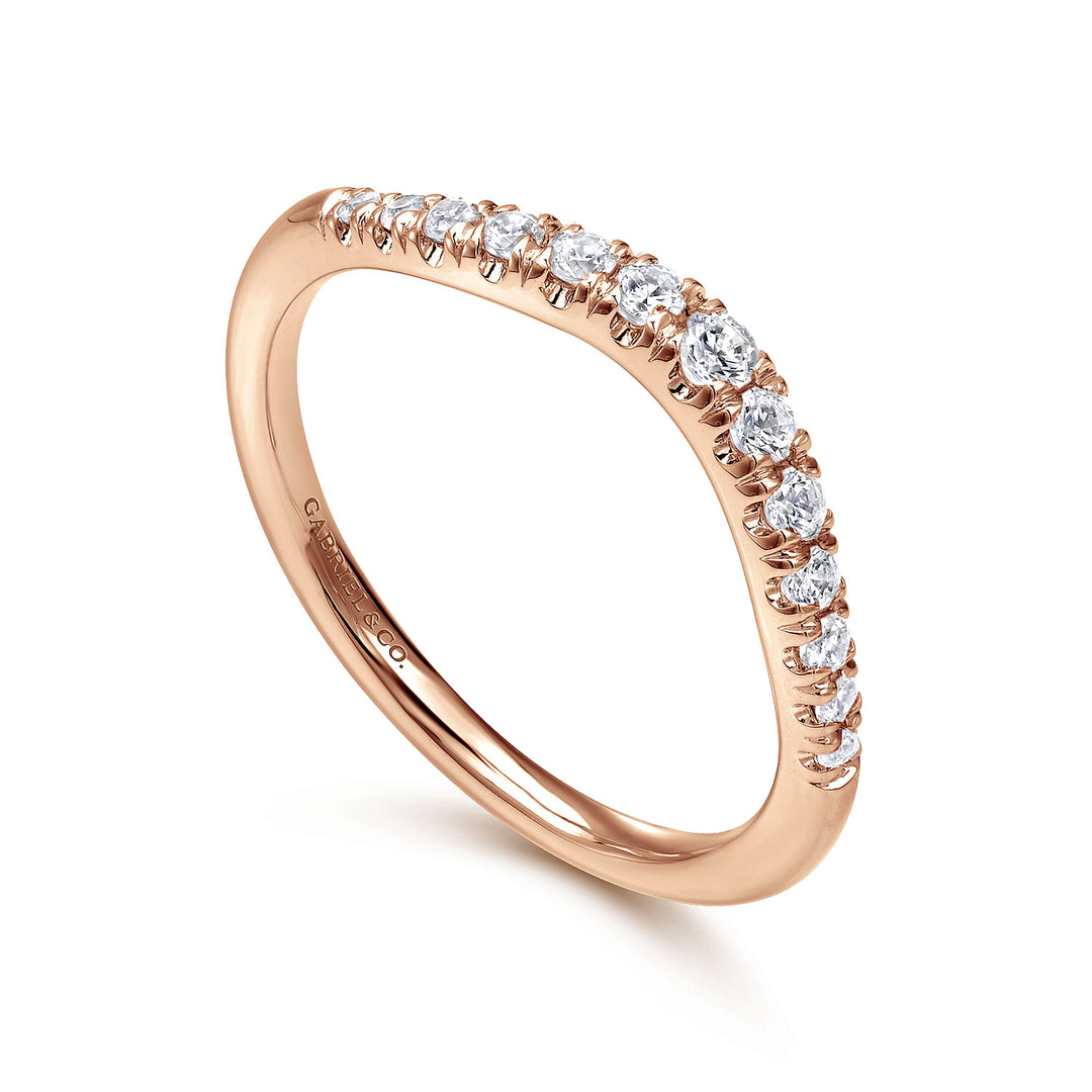 Gabriel & Co. AN10963K44JJ 14K Rose Gold Diamond Anniversary Band