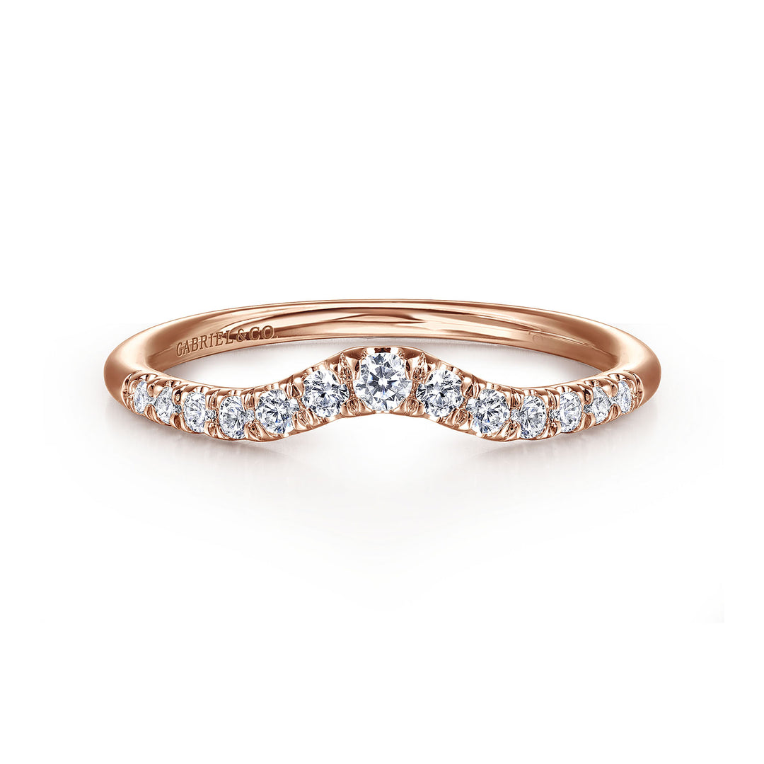 Gabriel & Co. AN10974K44JJ 14K Rose Gold Diamond Anniversary Band