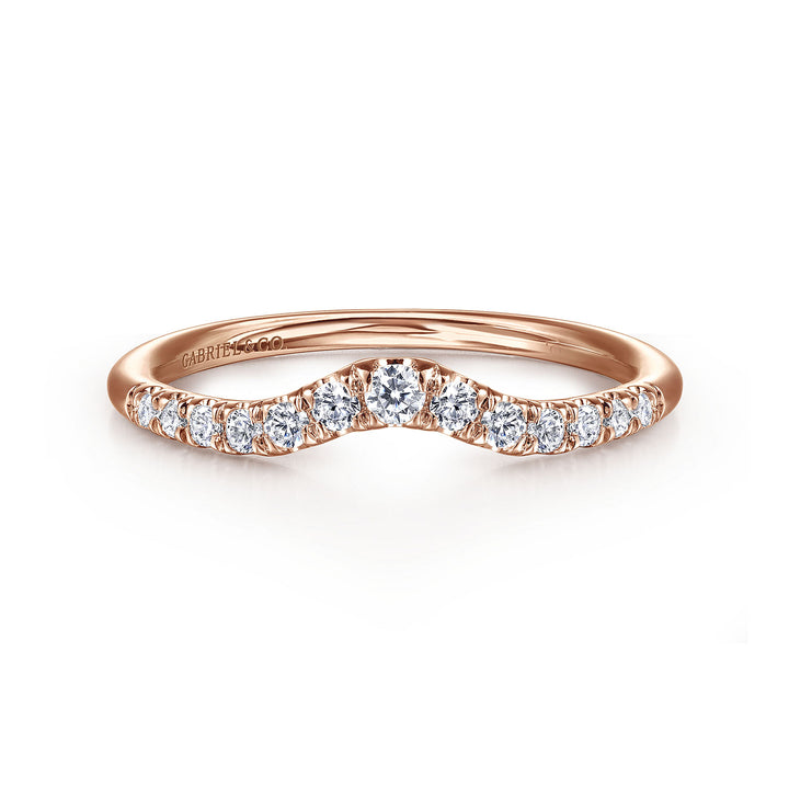 Gabriel & Co. AN10974K44JJ 14K Rose Gold Diamond Anniversary Band