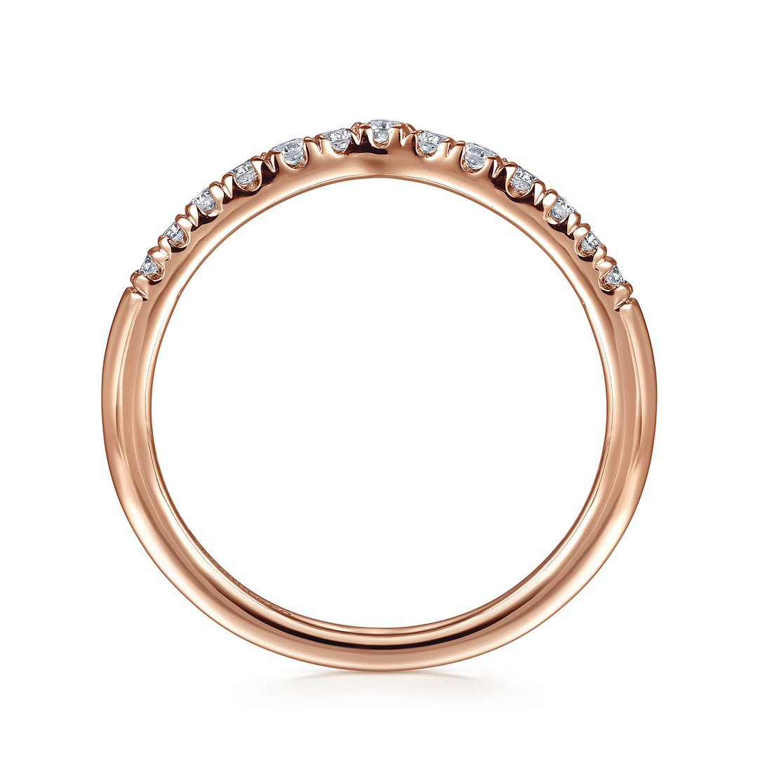 Gabriel & Co. AN10974K44JJ 14K Rose Gold Diamond Anniversary Band