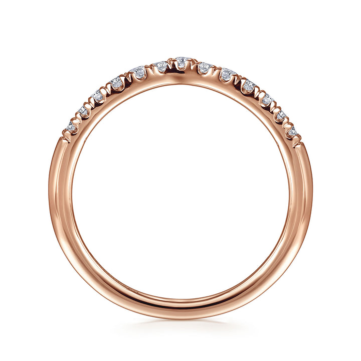 Gabriel & Co. AN10974K44JJ 14K Rose Gold Diamond Anniversary Band