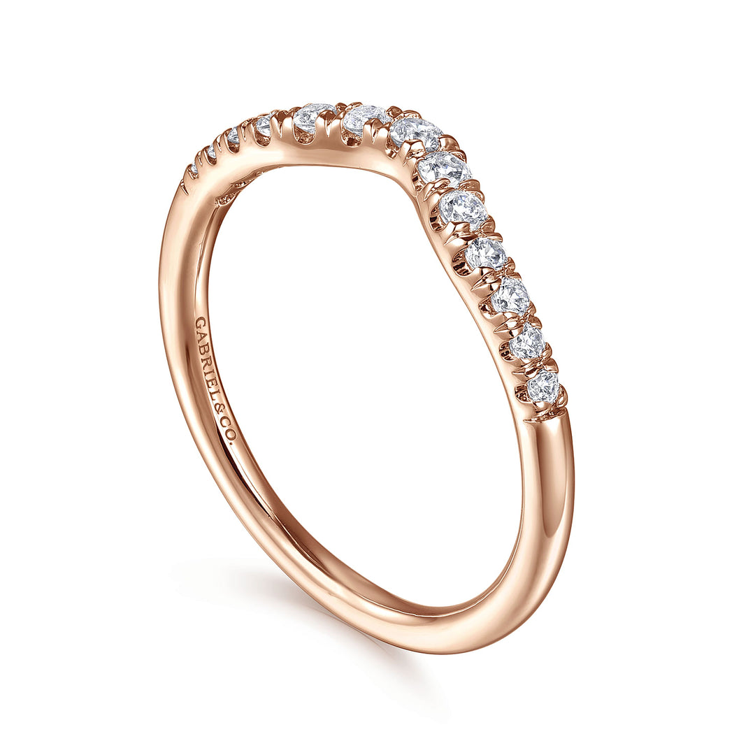 Gabriel & Co. AN10974K44JJ 14K Rose Gold Diamond Anniversary Band