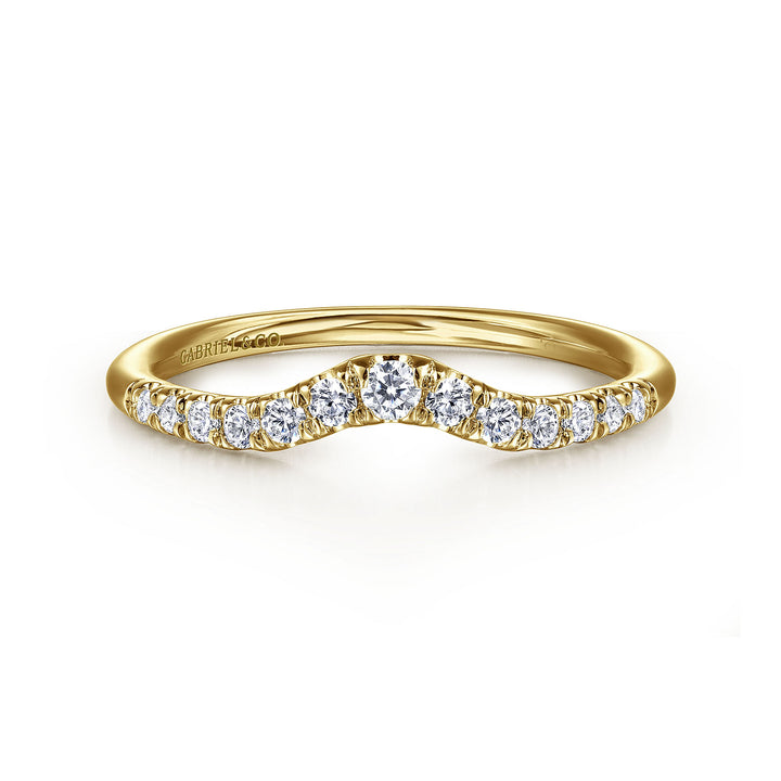 Gabriel & Co. AN10974Y44JJ 14K Yellow Gold Diamond Anniversary Band