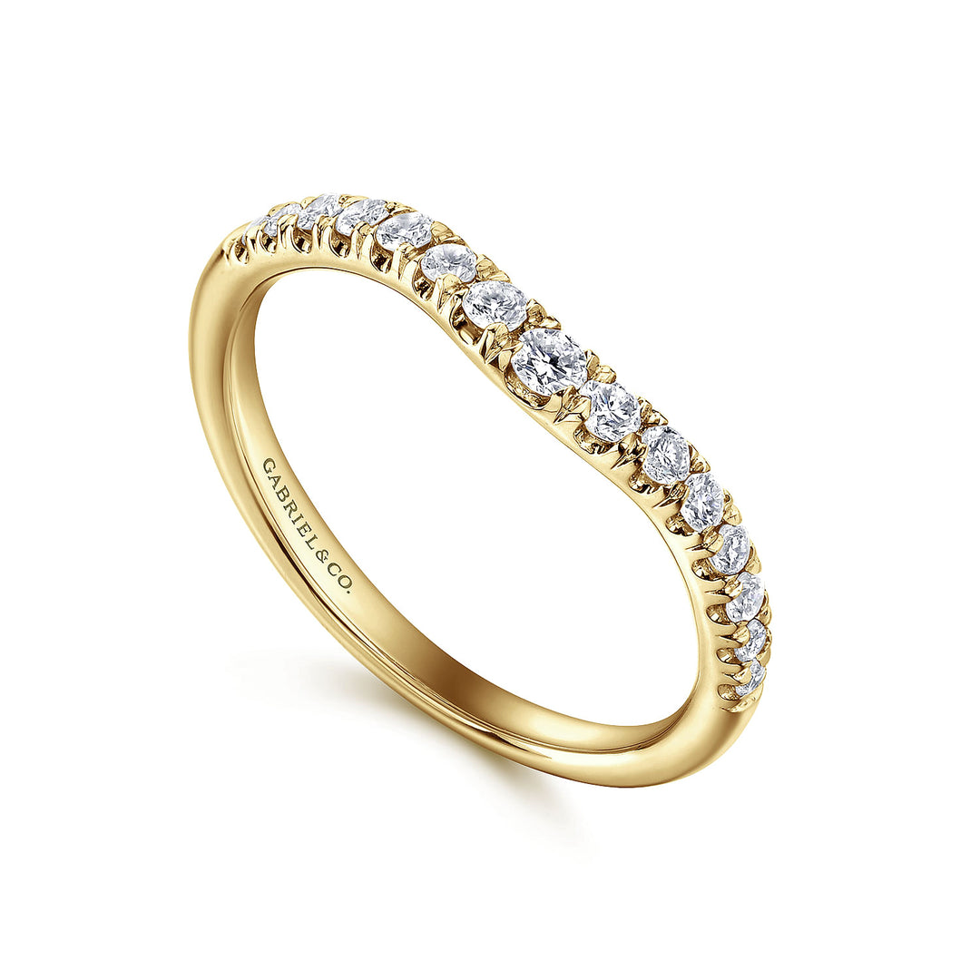 Gabriel & Co. AN11013Y44JJ 14K Yellow Gold Diamond Anniversary Band