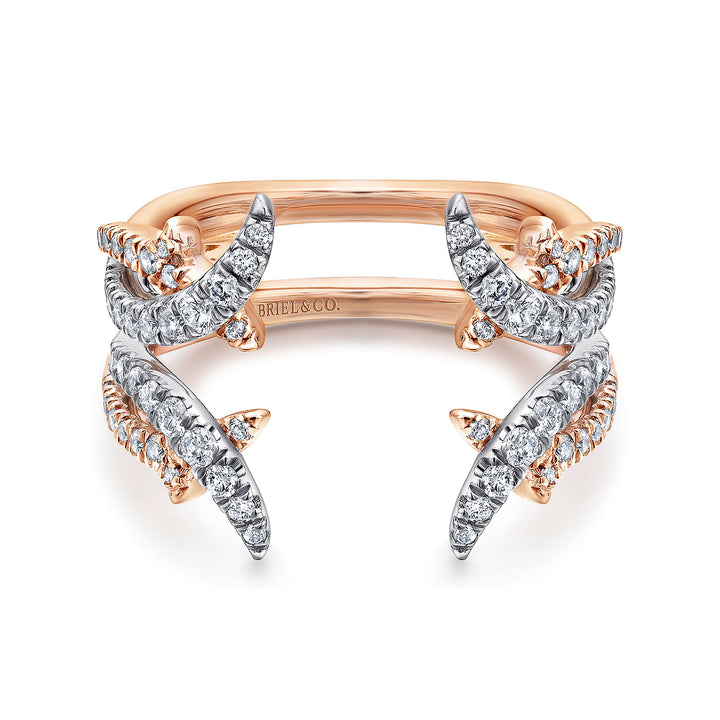 Gabriel & Co. AN12542S T44JJ 14K White and Rose Gold Diamond Ring Enhancer