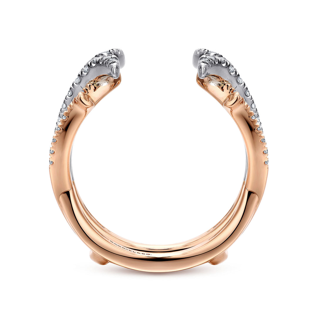 Gabriel & Co. AN12542S T44JJ 14K White and Rose Gold Diamond Ring Enhancer