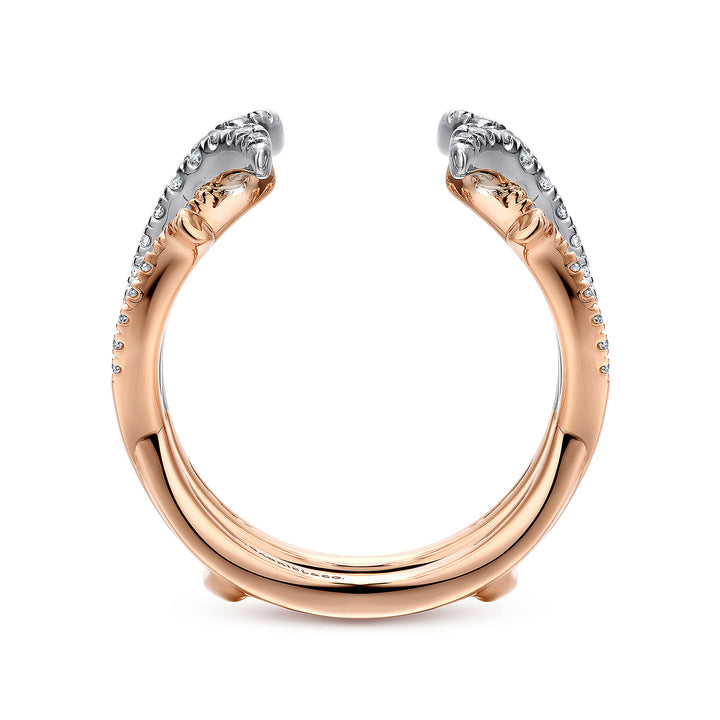 Gabriel & Co. AN12542S T44JJ 14K White and Rose Gold Diamond Ring Enhancer