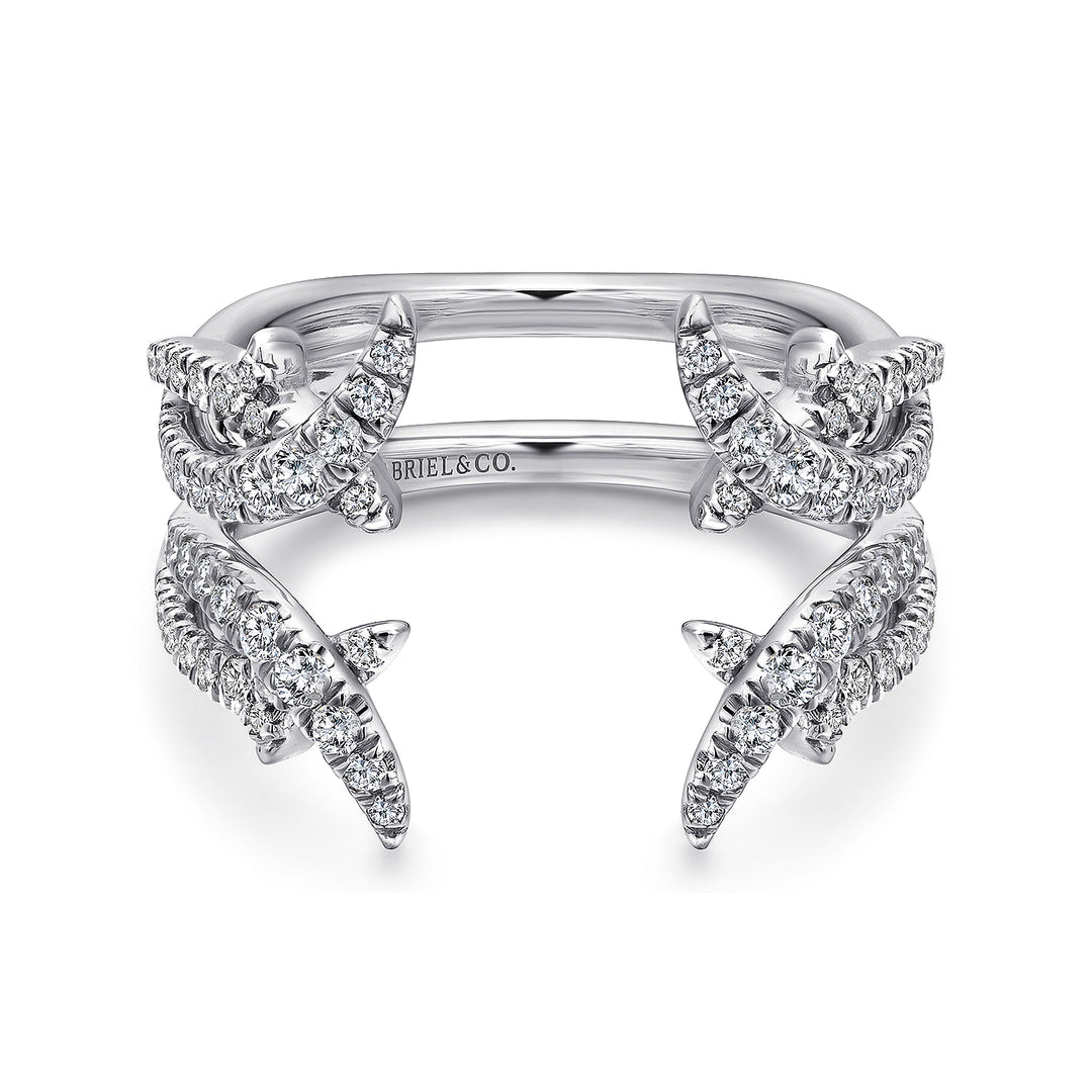 Gabriel & Co. AN12542S W44JJ 14K White Gold Diamond Ring Enhancer