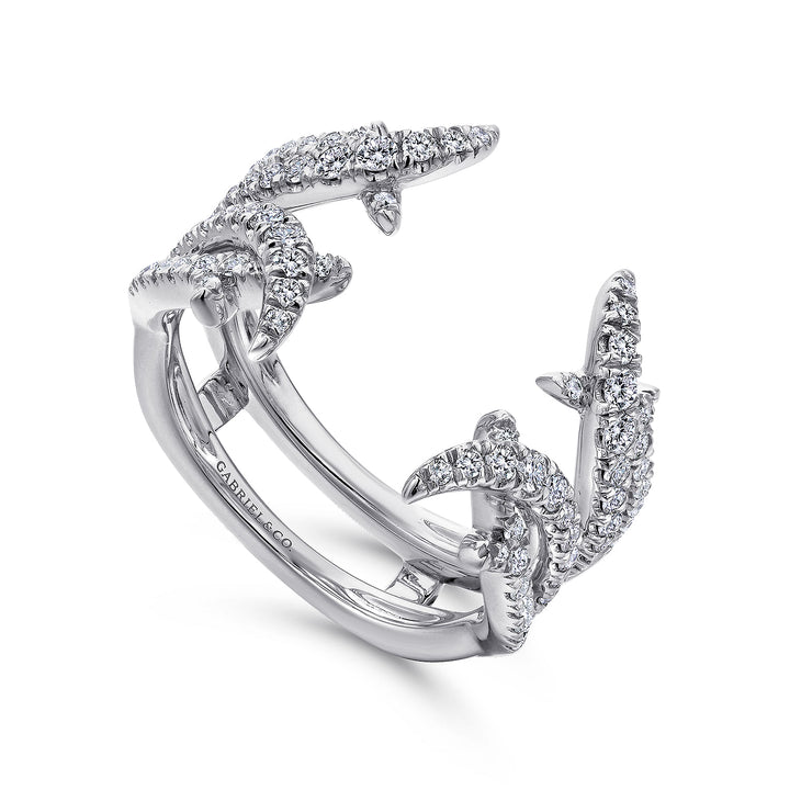 Gabriel & Co. AN12542S W44JJ 14K White Gold Diamond Ring Enhancer