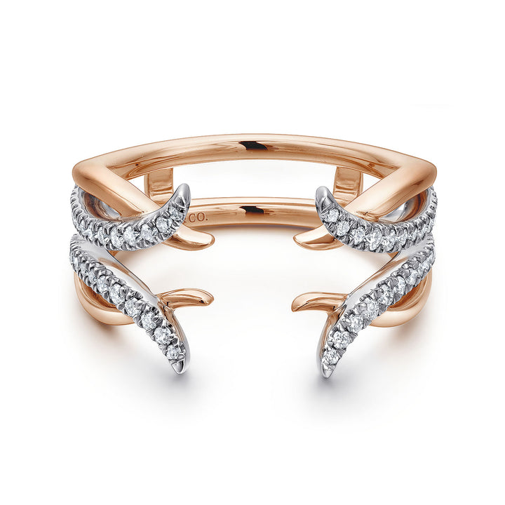 Gabriel & Co. AN12545S T44JJ 14K White and Rose Gold Diamond Ring Enhancer
