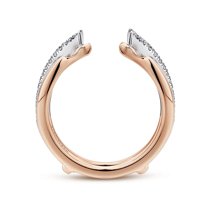 Gabriel & Co. AN12545S T44JJ 14K White and Rose Gold Diamond Ring Enhancer