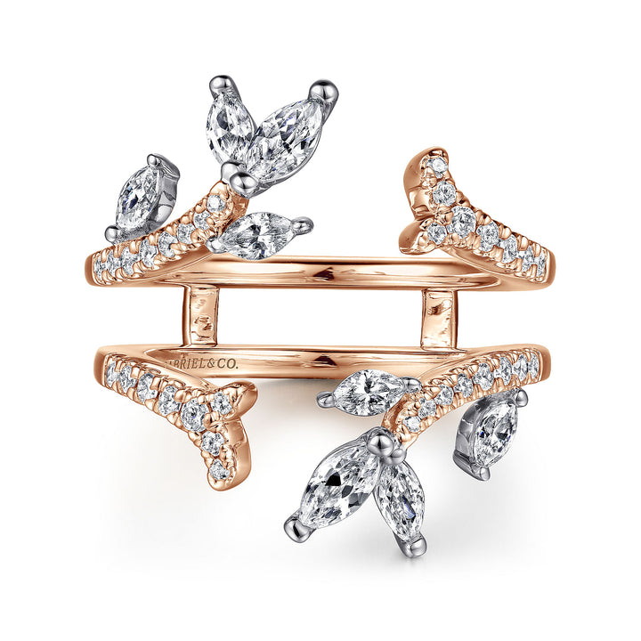 Gabriel & Co. AN12550M T44JJ 14K White and Rose Gold Diamond Ring Enhancer