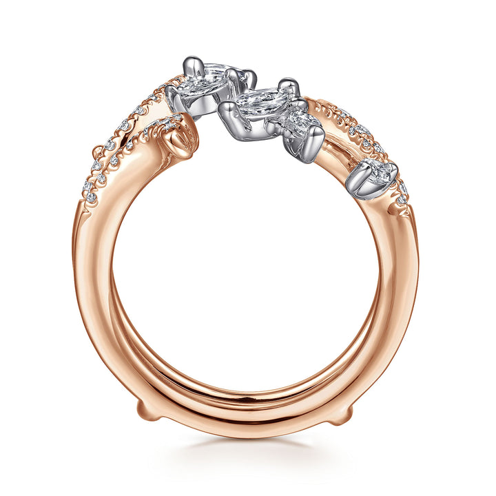 Gabriel & Co. AN12550M T44JJ 14K White and Rose Gold Diamond Ring Enhancer
